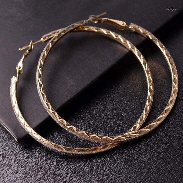 hoop & huggie 6cm round dangle earring jewelry women crystal diamante rhinestone large ear ring cnt 661, Golden;silver